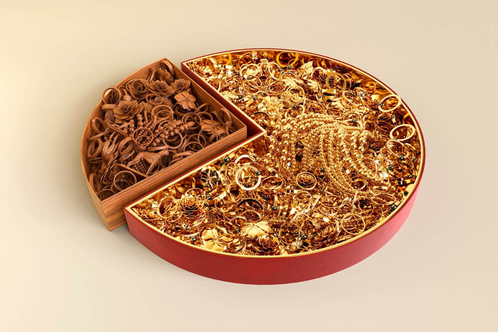 كيف أفرق ما بين الذهب والنحاس