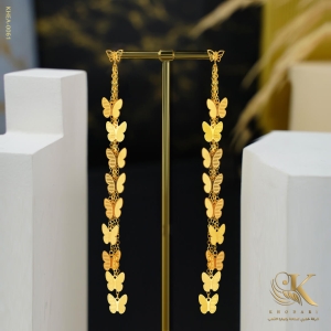 قرط ذهبي نسائي مميز عيار 21