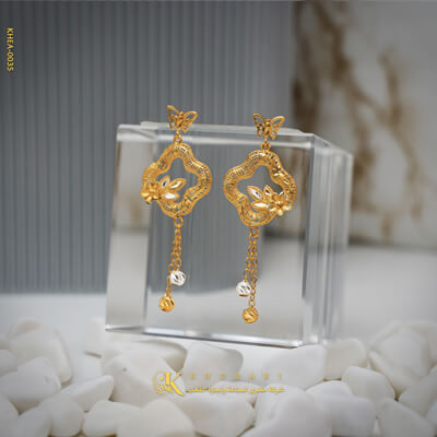 قرط ذهبي عيار 21